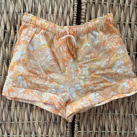Revolve Callita Short in Orange Retro Paisley - Picture 3 of 4